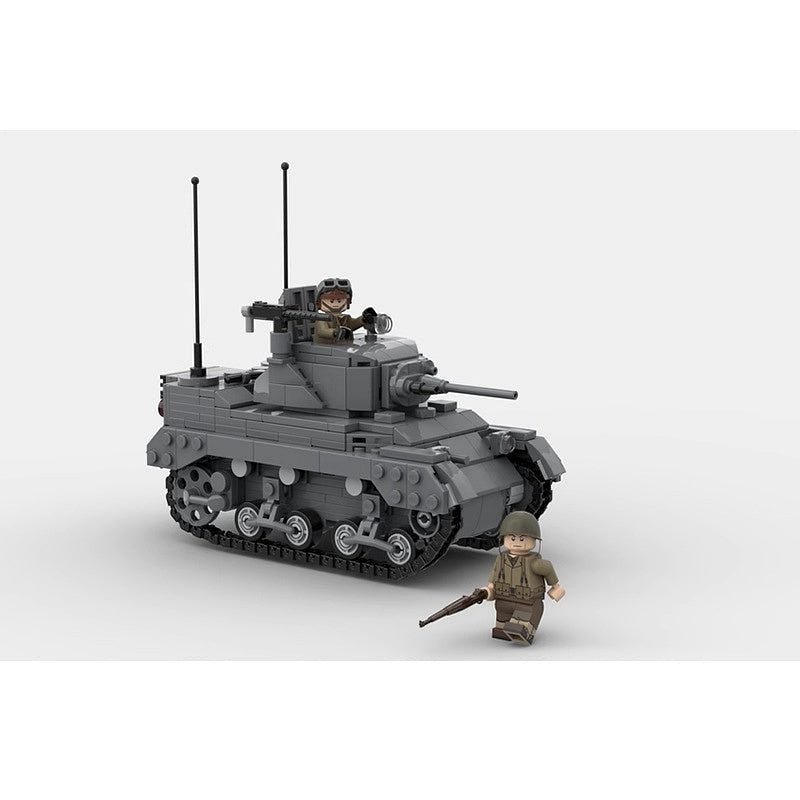 WWII M5 Light Tank MOC Building Kit | Historical Military Vehicle Model - 2