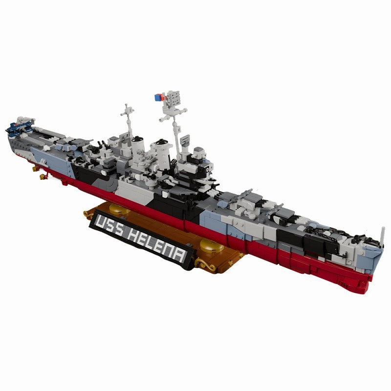 WWII USS Helena Cruiser MOC Building Kit | Measure 31 Camouflage Ship Model - 1