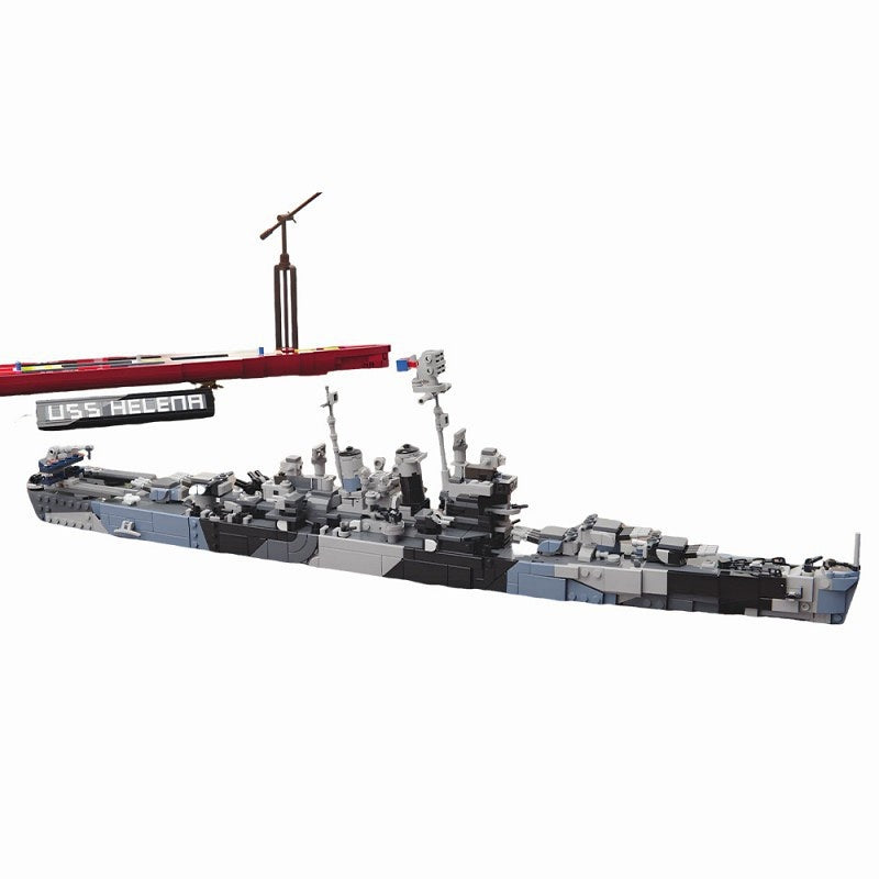 WWII USS Helena Cruiser MOC Building Kit | Measure 31 Camouflage Ship Model - 2