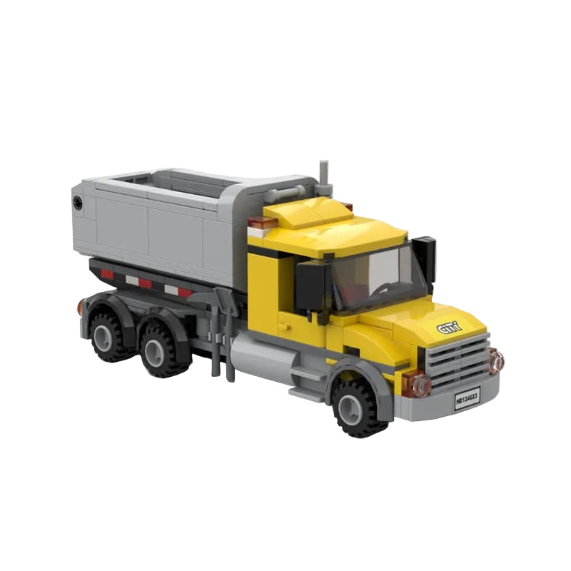Yellow 6-Wide Construction Dump Truck MOC Building Kit - 1