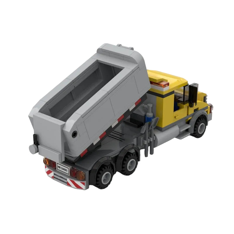 Yellow 6-Wide Construction Dump Truck MOC Building Kit - 2