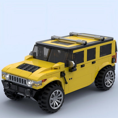 Yellow Adventure 4x4 Heavy Off-Road Cruiser Building Kit | LEGO-Compatible MOC - 1