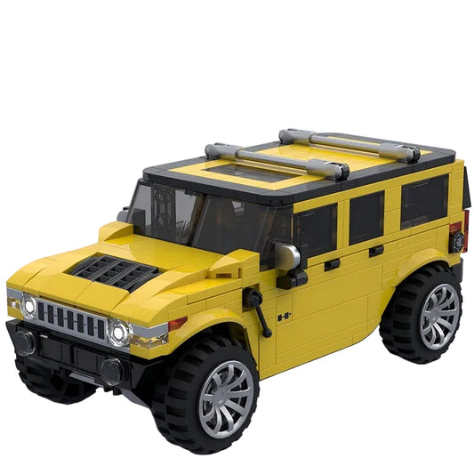 Yellow Adventure 4x4 Heavy Off-Road Cruiser Building Kit | LEGO-Compatible MOC - 1