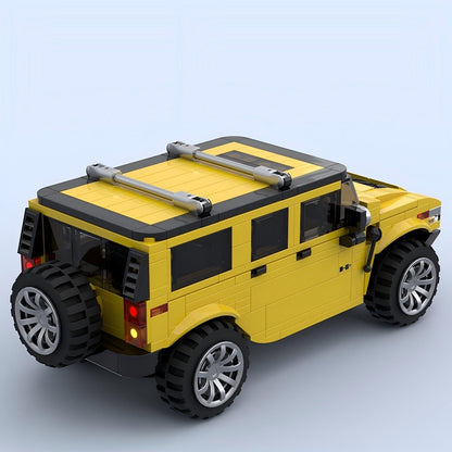 Yellow Adventure 4x4 Heavy Off-Road Cruiser Building Kit | LEGO-Compatible MOC - 2