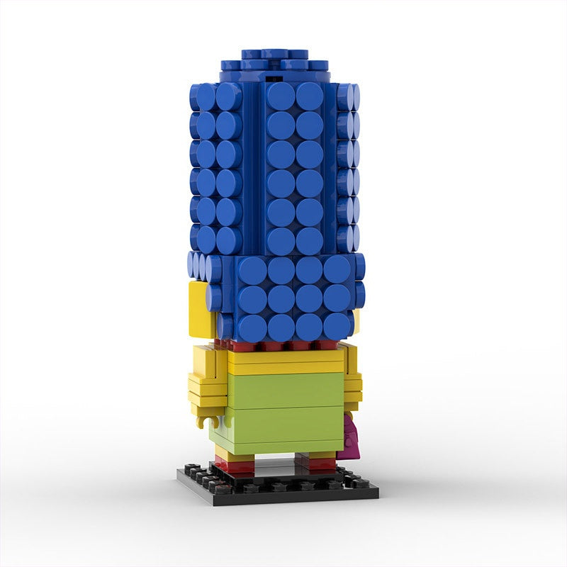 Yellow Cartoon Family BrickHeadz Building Kit | LEGO-Compatible MOC - 8