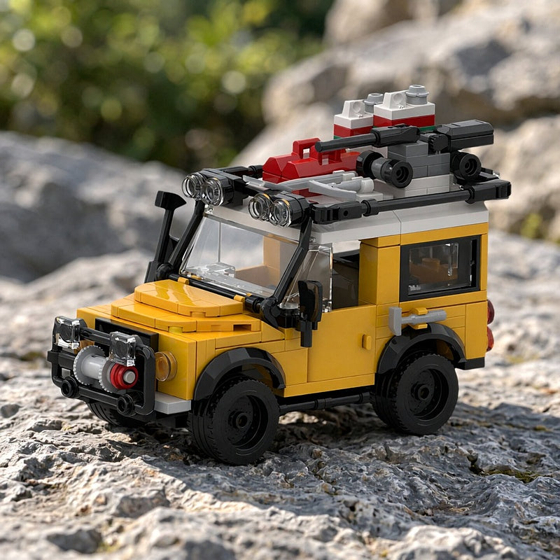 Yellow Classic 4x4 Expedition SUV MOC Building Kit - 1