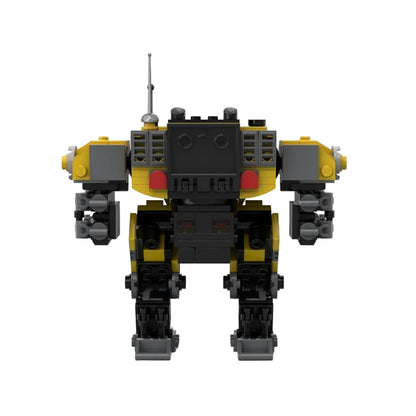 Yellow Dual-Cannon Combat Exosuit Mech MOC Building Kit - 4