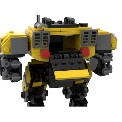 Yellow Dual-Cannon Combat Exosuit Mech MOC Building Kit - 5