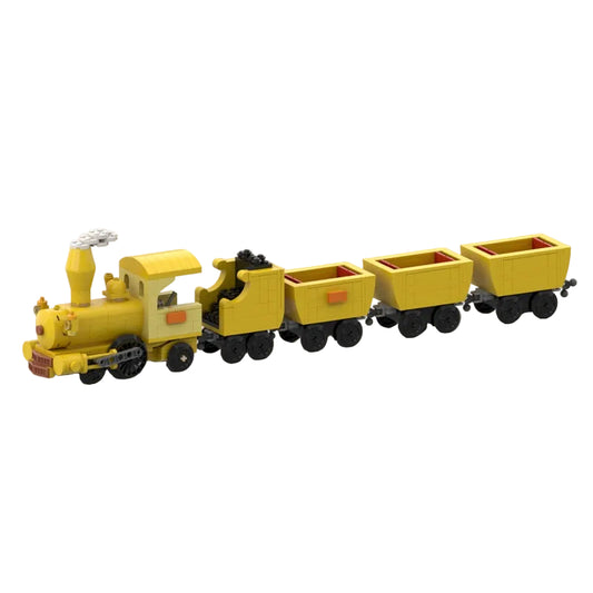 Yellow Easter Fantasy Steam Train MOC Building Kit - 1