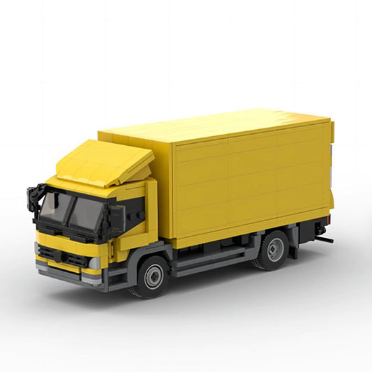Yellow Express Delivery Truck Building Kit | LEGO-Compatible MOC - 1