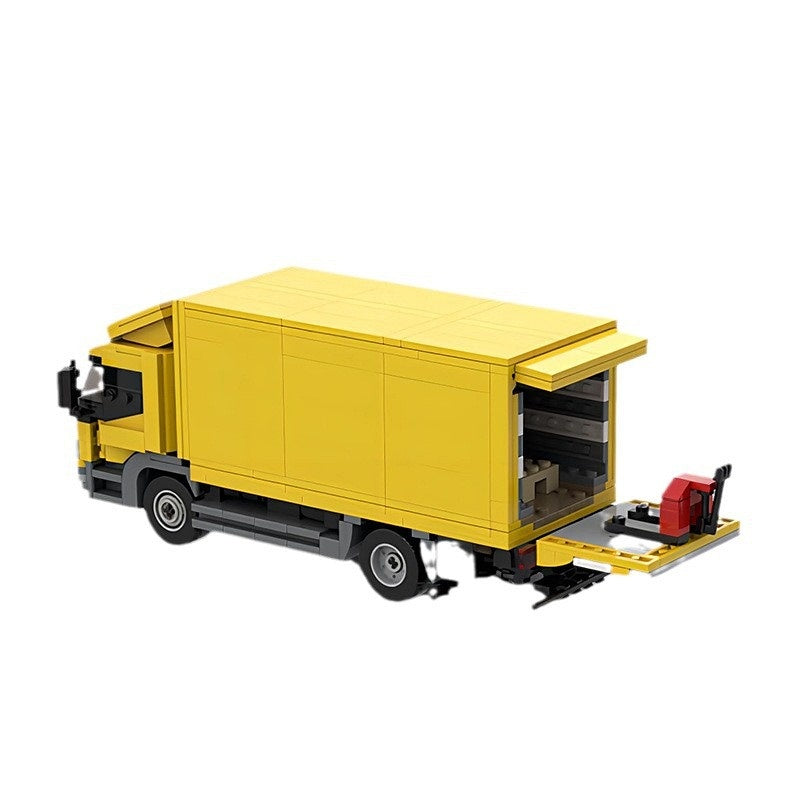 Yellow Express Delivery Truck Building Kit | LEGO-Compatible MOC - 4