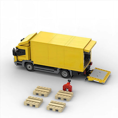 Yellow Express Delivery Truck MOC Building Kit | Cargo Vehicle Model - 2