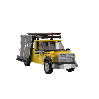 Yellow Glass Transport Service Truck MOC Building Kit - 1