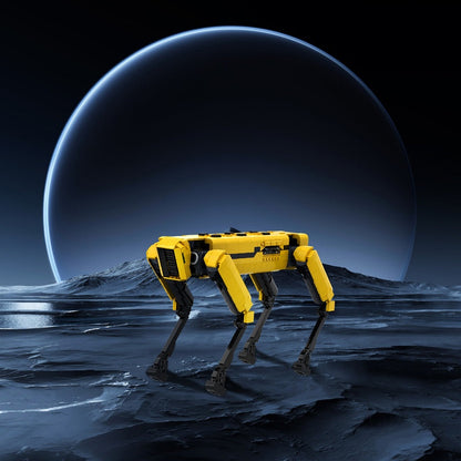 Yellow Robot Dog MOC Building Kit | Cybernetic Mechanical Creature - 2