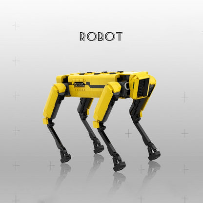 Yellow Robot Dog MOC Building Kit | Cybernetic Mechanical Creature - 4
