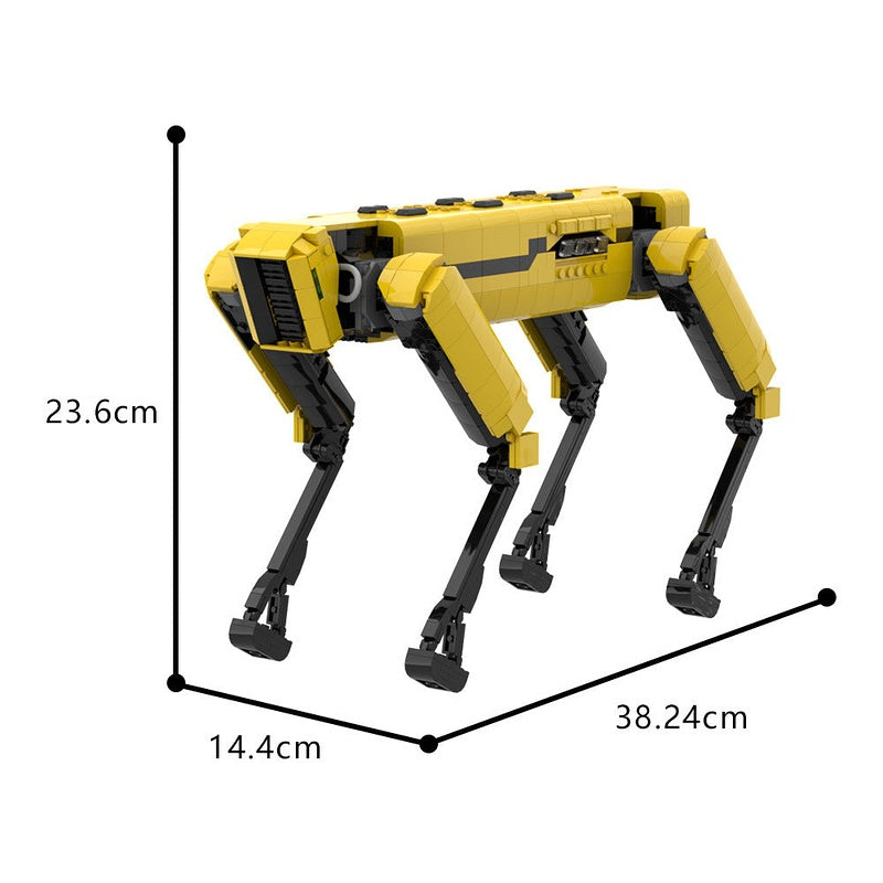 Yellow Robot Dog MOC Building Kit | Cybernetic Mechanical Creature - 5