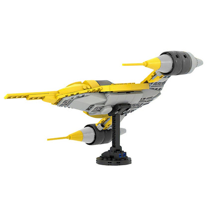Yellow Twin-Engine Starfighter MOC Building Kit - 6