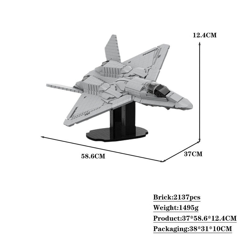 YF-23 Black Widow Stealth Fighter MOC Building Kit - Advanced Aviation Model - 5