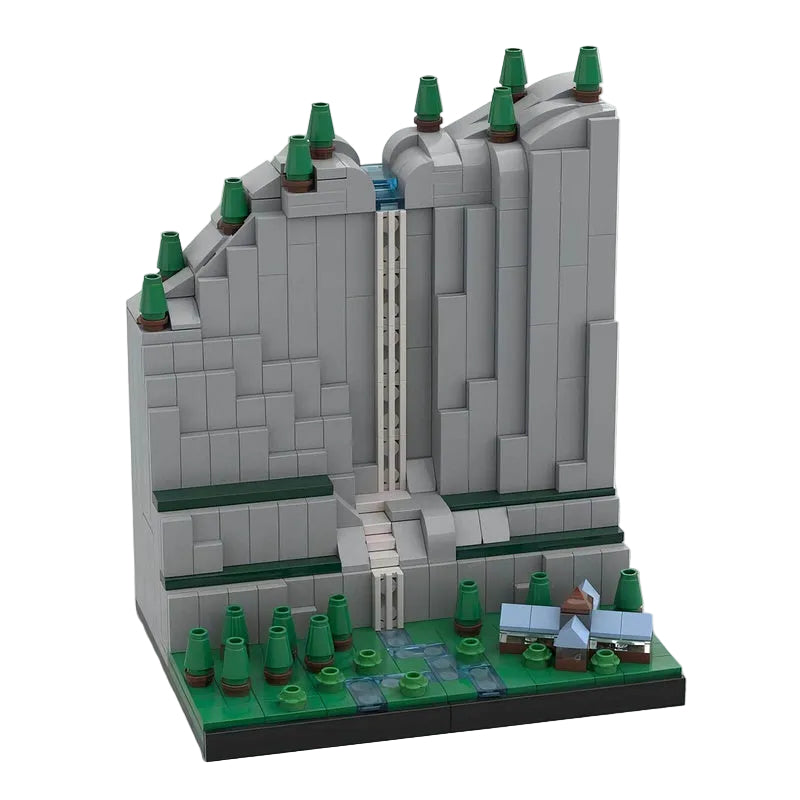 Yosemite Falls Architecture Building Kit | LEGO-Compatible MOC - 1